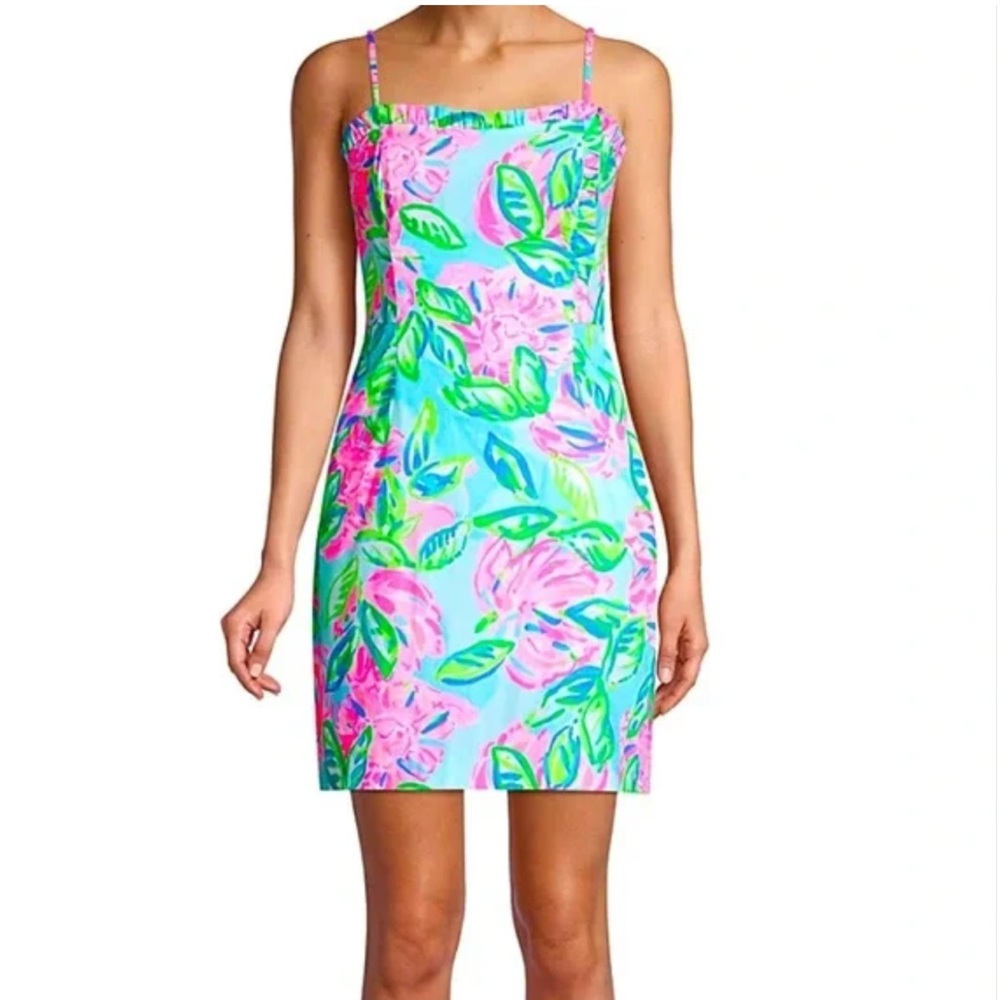 Lilly Pulitzer Brenda Stretch Dress Totally Blossom